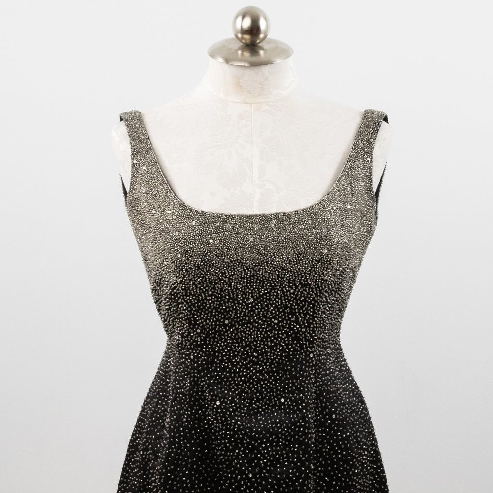 Vintage 50s 60s Formal Gown 6 Medium Hollywood Glam Princess Dress Black - Picture 3 of 9